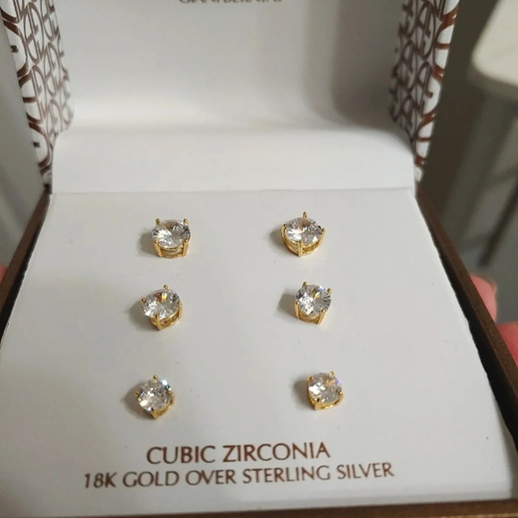 Giani Bernini earrings 18K gold over sterling silver - Picture 1 of 3